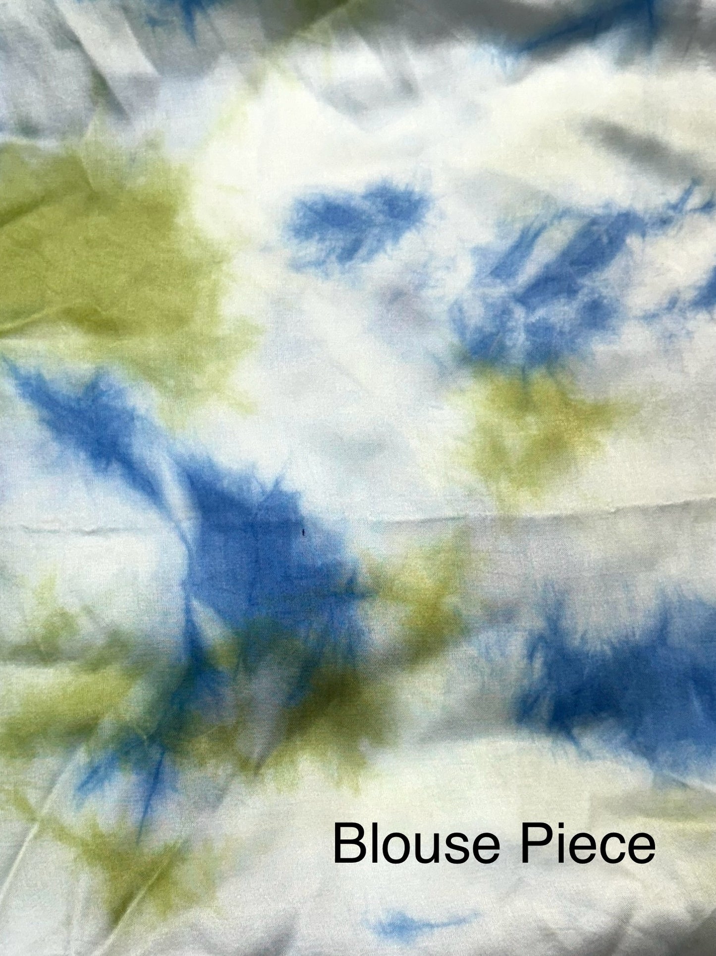 Blue-Green Ombré Cotton Satin Saree